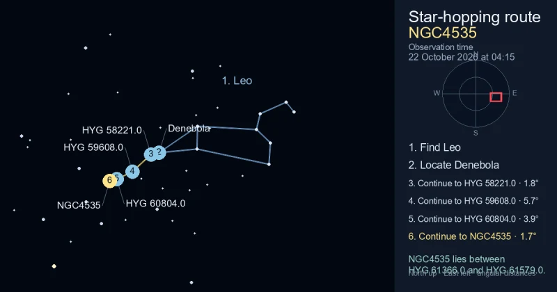 How to find NGC4535 using Leo