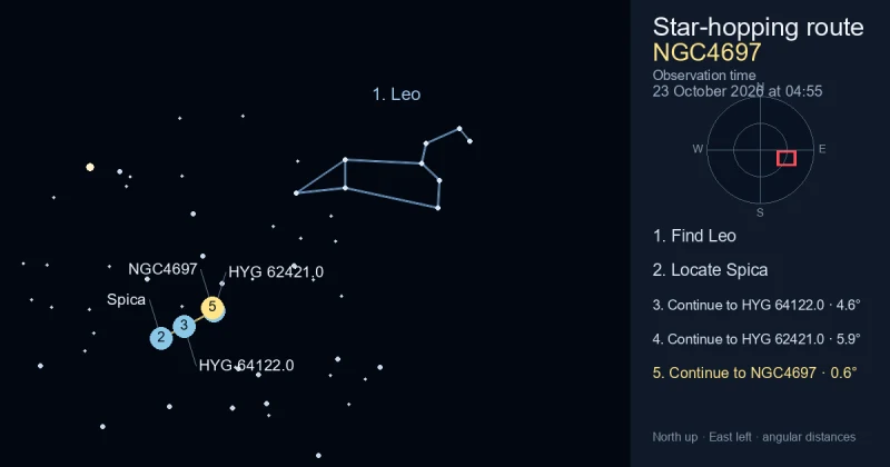 How to find NGC4697 using Leo