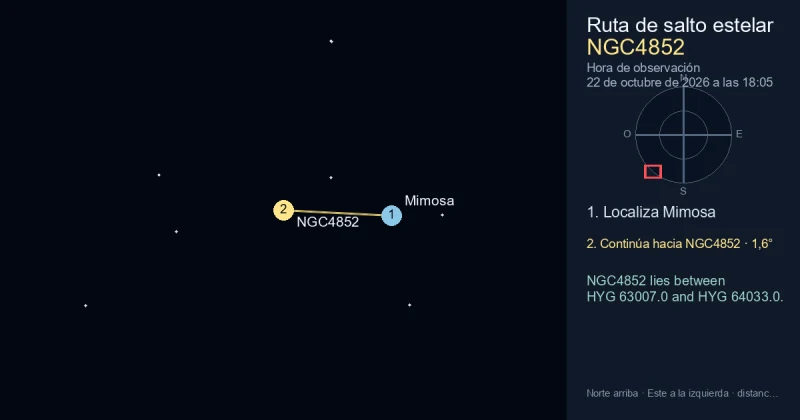 Cómo encontrar NGC4852 desde Mimosa