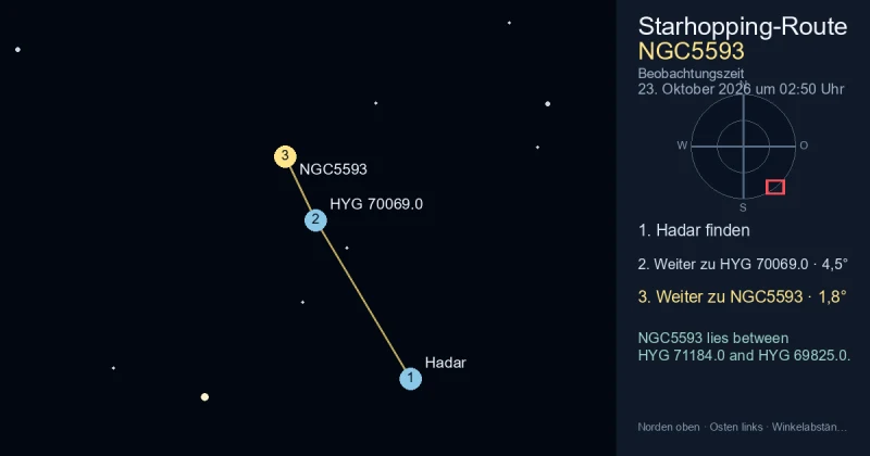 NGC5593 von Hadar aus finden