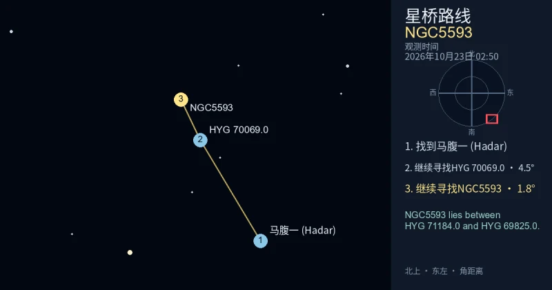 从马腹一 (Hadar)寻找NGC5593