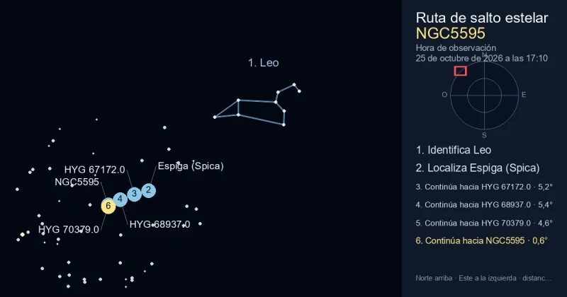 Cómo encontrar NGC5595 usando Leo