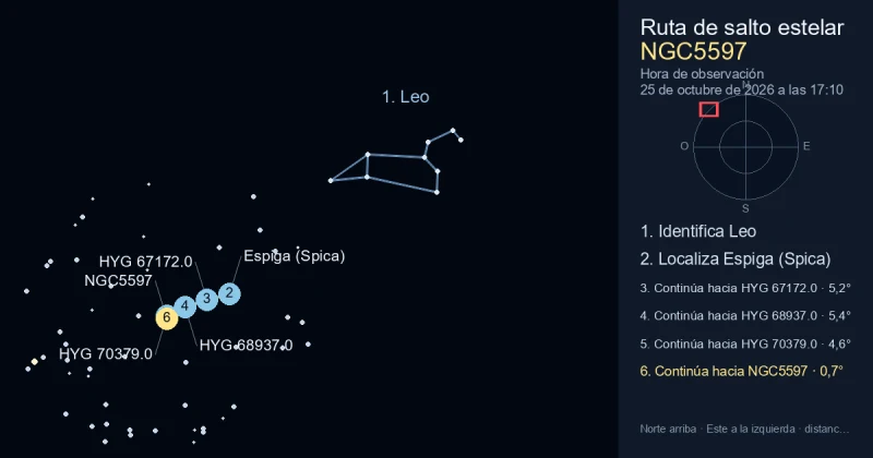 Cómo encontrar NGC5597 usando Leo