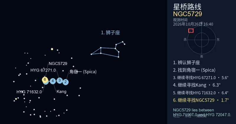 借助狮子座寻找NGC5729