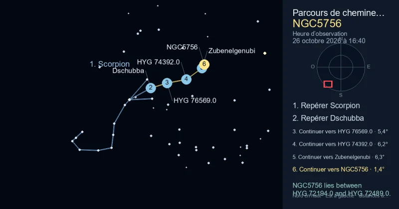 Comment trouver NGC5756 avec Scorpion