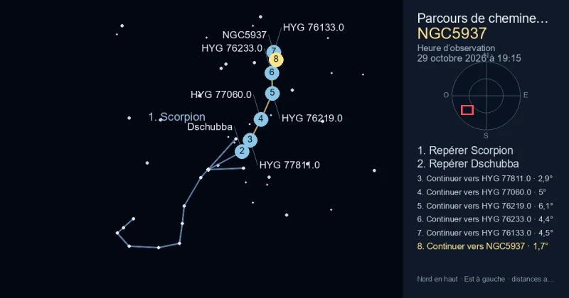 Comment trouver NGC5937 avec Scorpion