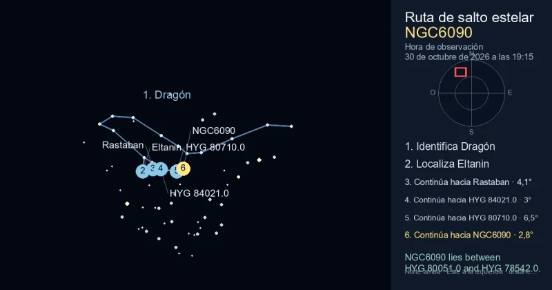 Cómo encontrar NGC6090 usando Dragón