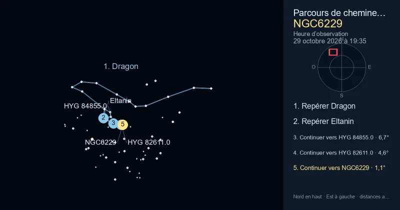 Comment trouver NGC6229 avec Dragon
