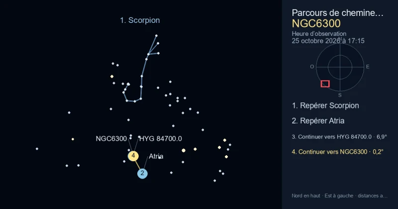 Comment trouver NGC6300 avec Scorpion