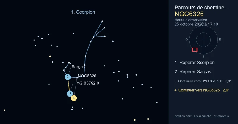 Comment trouver NGC6326 avec Scorpion