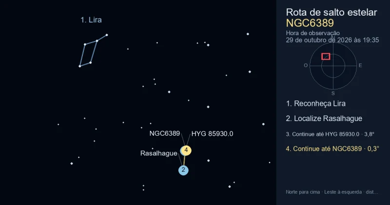 Como encontrar NGC6389 usando Lira