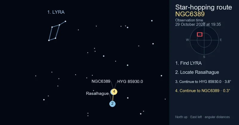 How to find NGC6389 using LYRA
