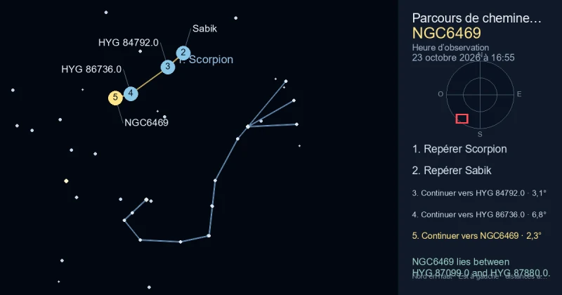 Comment trouver NGC6469 avec Scorpion