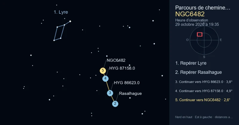 Comment trouver NGC6482 avec Lyre