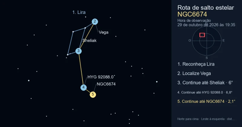 Como encontrar NGC6674 usando Lira