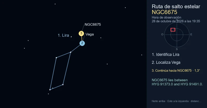 Cómo encontrar NGC6675 usando Lira