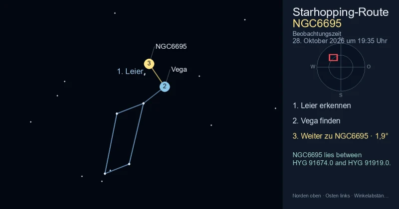 So findest du NGC6695 mithilfe von Leier