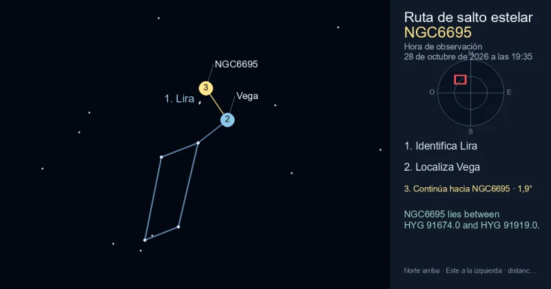 Cómo encontrar NGC6695 usando Lira