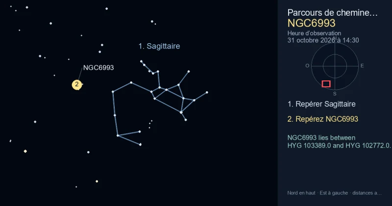 Comment trouver NGC6993 avec Sagittaire