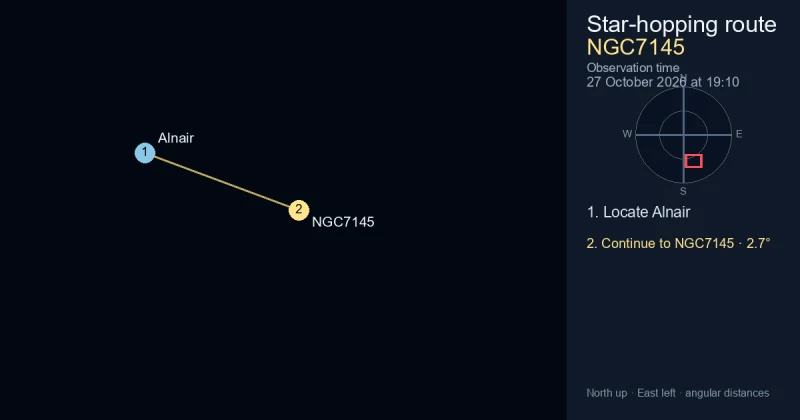 How to find NGC7145 from Alnair
