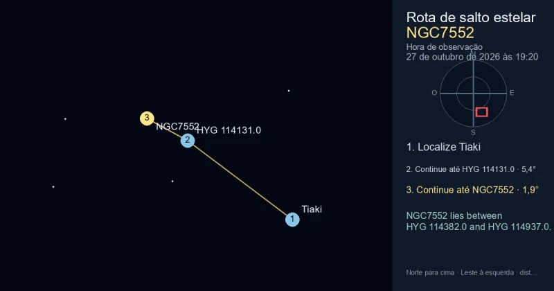 Como encontrar NGC7552 a partir de Tiaki