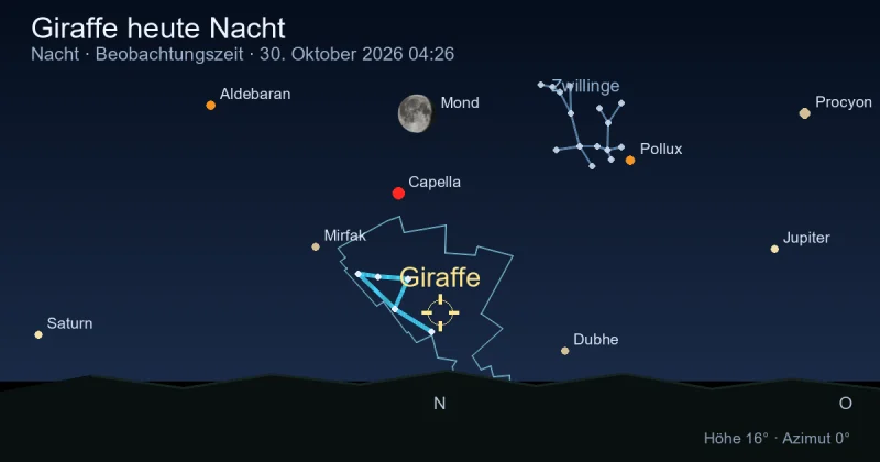 Camelopardalis heute Nacht