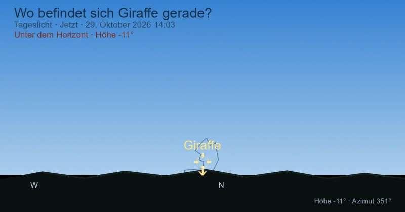 Wo befindet sich Camelopardalis gerade?