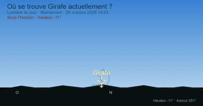 Où se trouve Camelopardalis actuellement ?