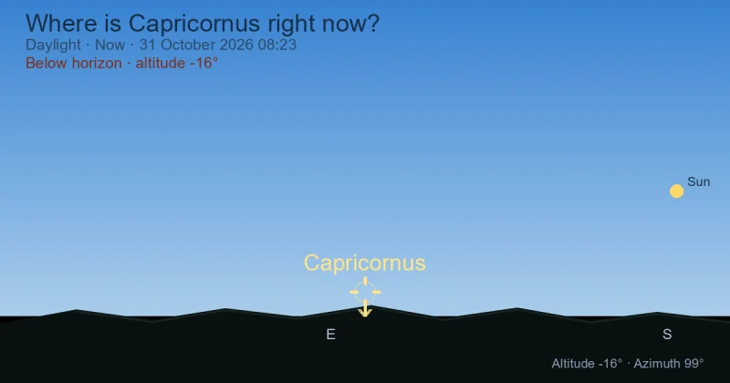 Where is Capricornus right now?