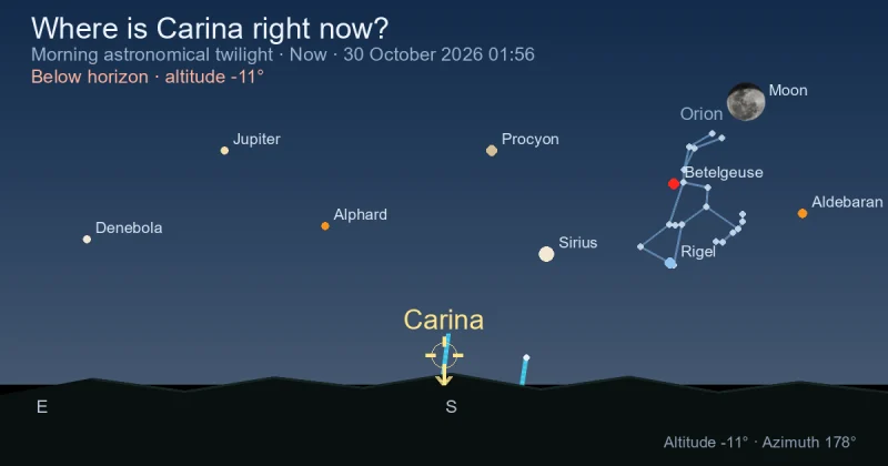 Where is Carina right now?