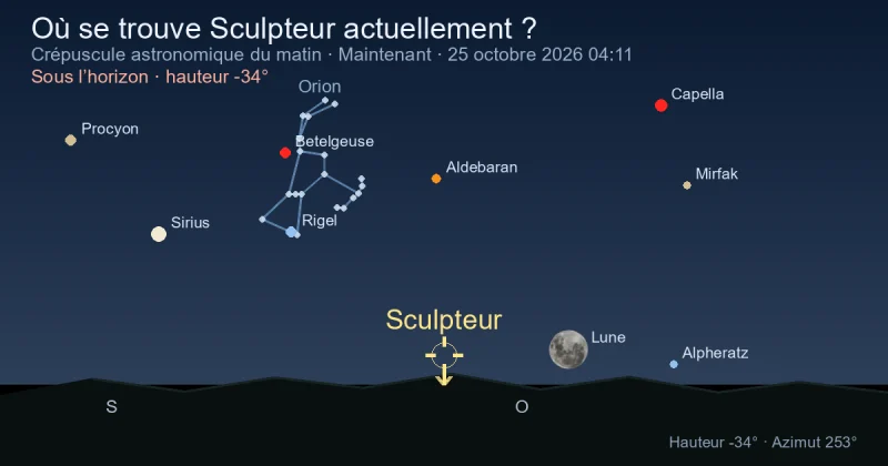 Où se trouve Sculptor actuellement ?