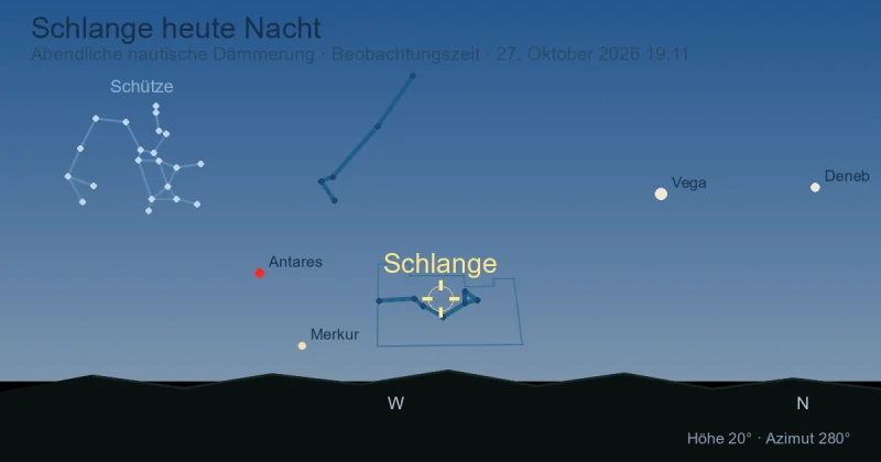 Serpens heute Nacht