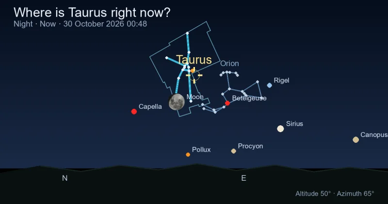 Where Is Taurus Right Now? Live Sky Position and Night Path