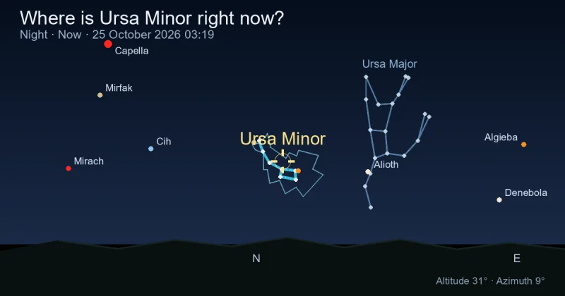 Where is Ursa Minor right now?