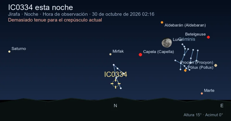 IC0334 esta noche
