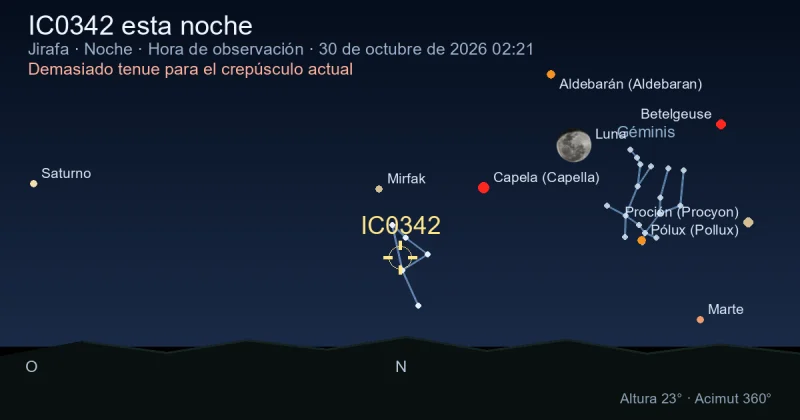 IC0342 esta noche