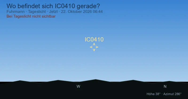 Wo befindet sich IC0410 gerade?