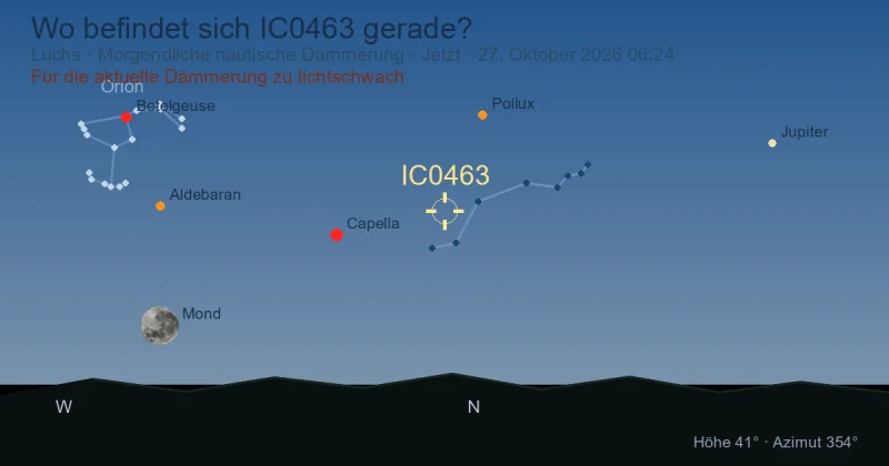 Wo befindet sich IC0463 gerade?