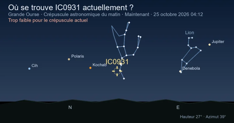 Où se trouve IC0931 actuellement ?