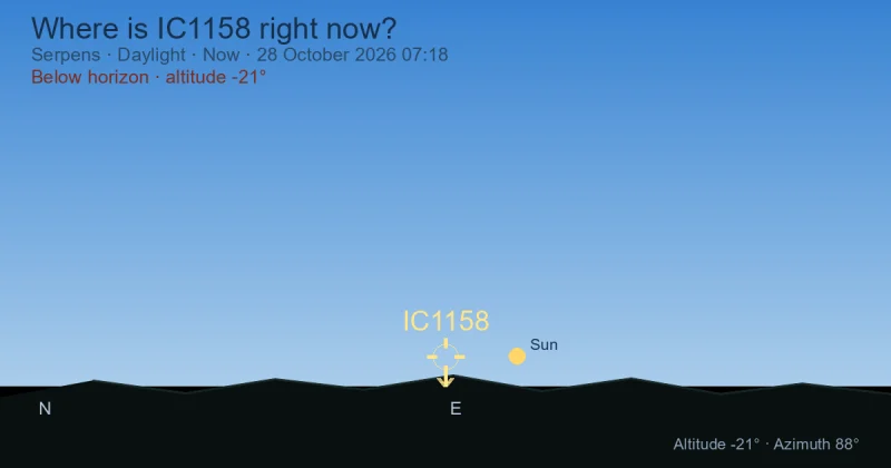 Where is IC1158 right now?