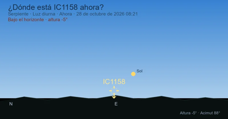 ¿Dónde está IC1158 ahora?