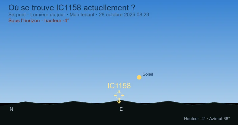 Où se trouve IC1158 actuellement ?