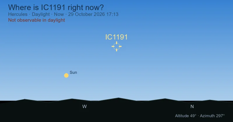 Where is IC1191 right now?