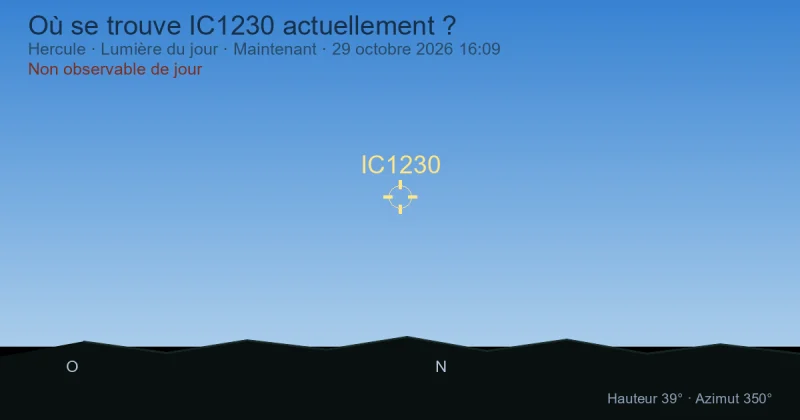 Où se trouve IC1230 actuellement ?