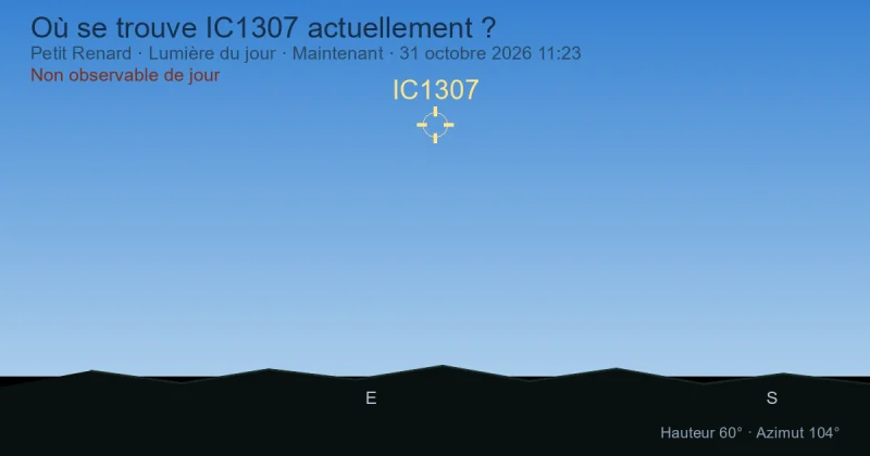 Où se trouve IC1307 actuellement ?