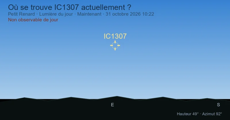 Où se trouve IC1307 actuellement ?