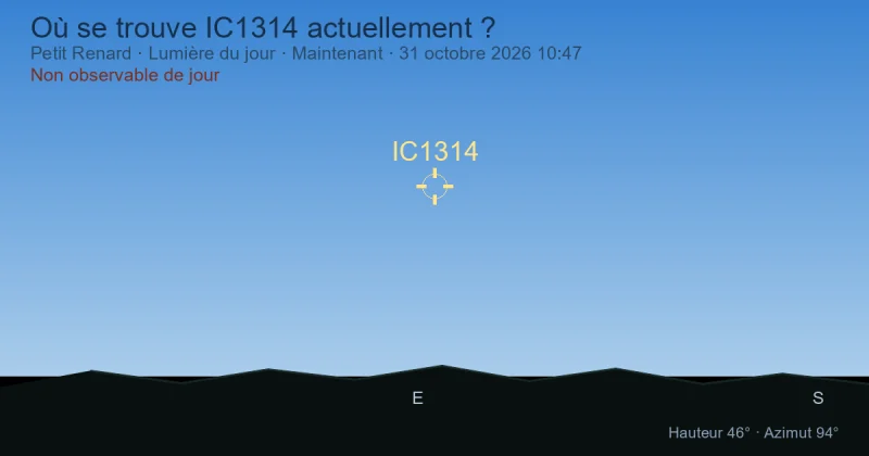Où se trouve IC1314 actuellement ?