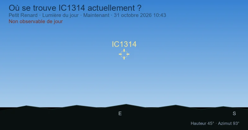 Où se trouve IC1314 actuellement ?