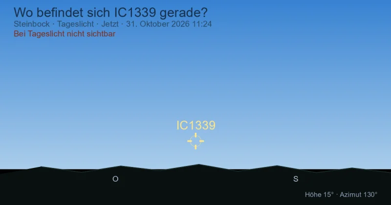 Wo befindet sich IC1339 gerade?