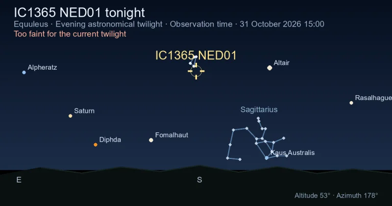 IC1365 NED01 tonight
